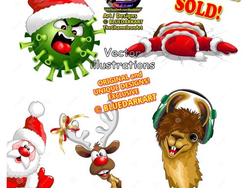 Christmas Vector Illustrations © BluedarkArt TheChameleonArt